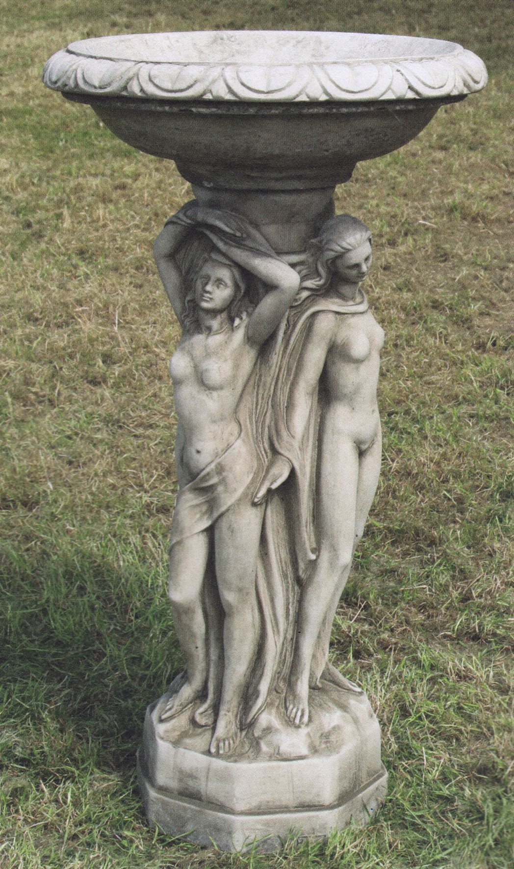 Three Graces Birdbath