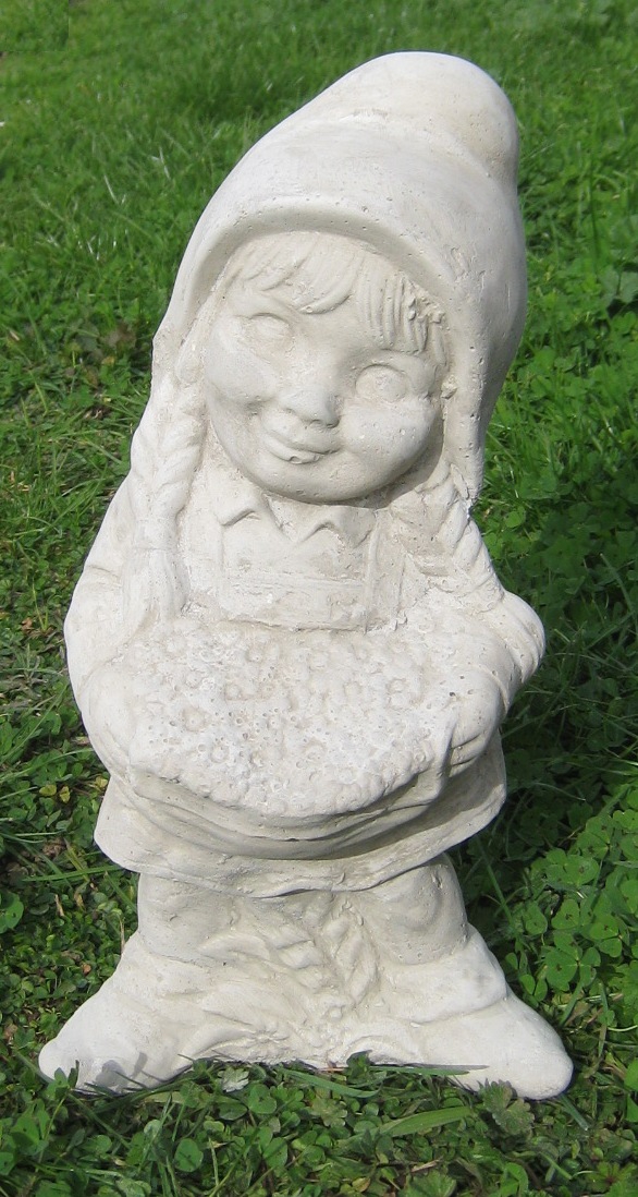 Gnome Girl with Flowers