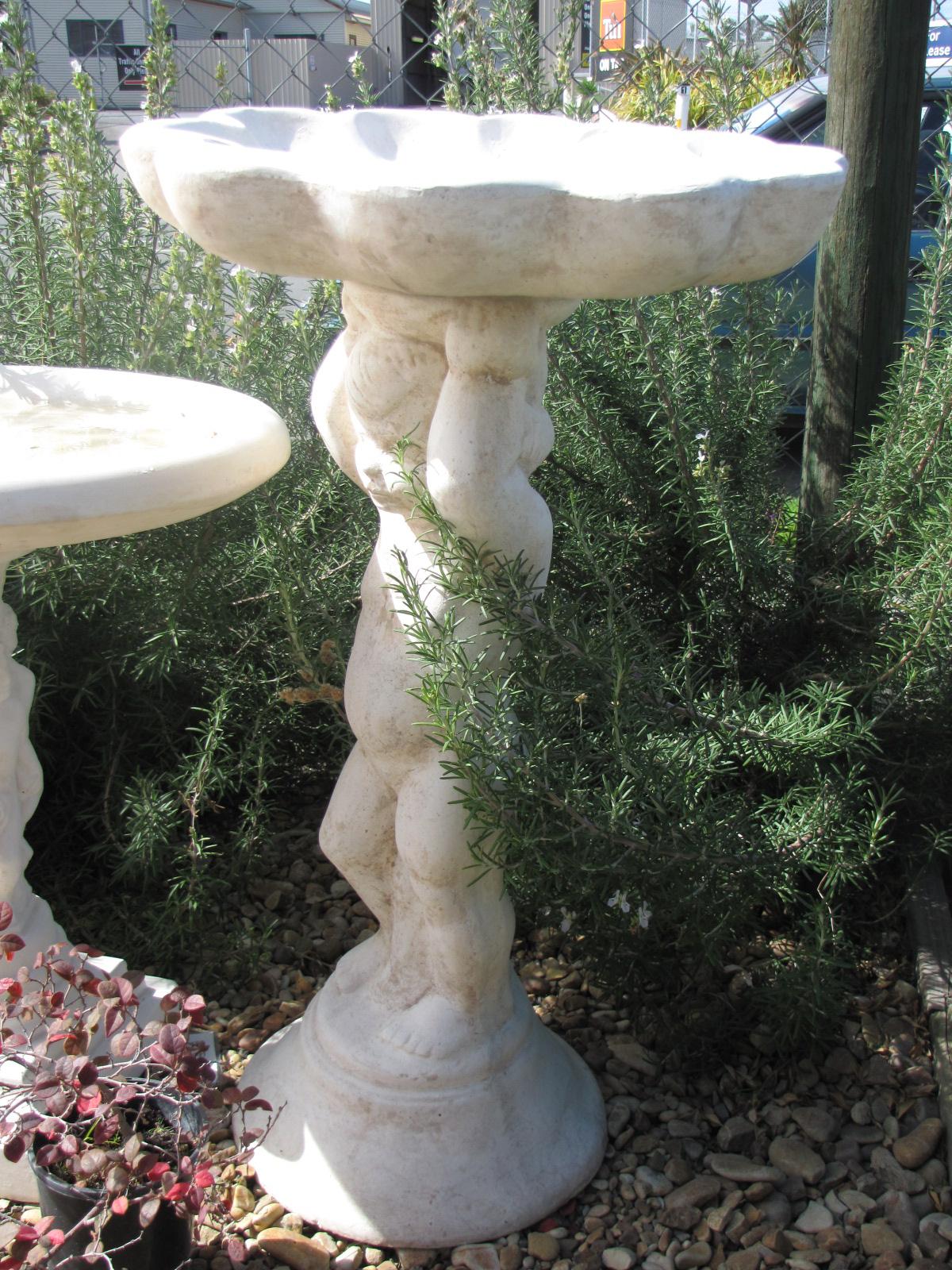 Single Cherub Birdbath