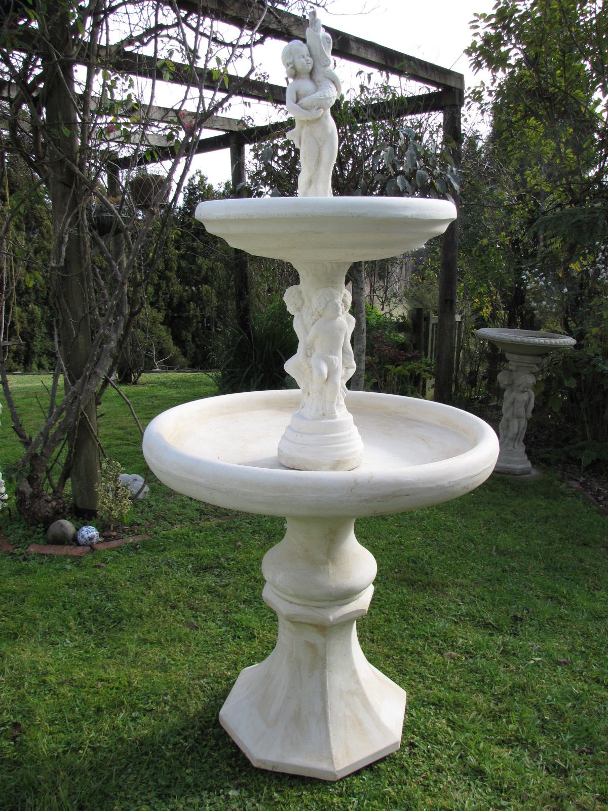 Triple Cherub Two Tier Fountain